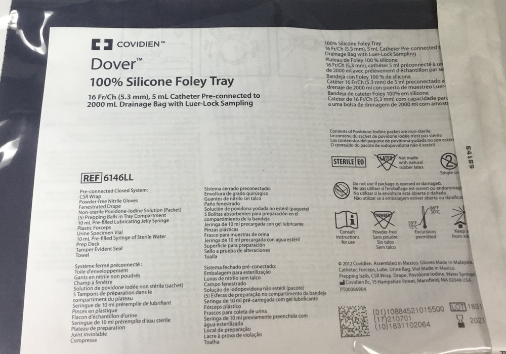 
                  
                    Covidien Dover 100% Silicone Foley Tray
                  
                