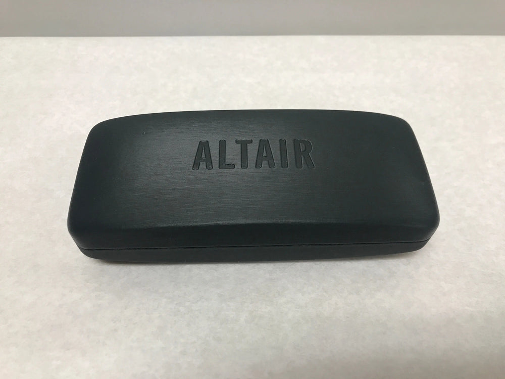 Altair Optical Logo Engraved Black Eye Glasses Hard Case | KMOPT-01