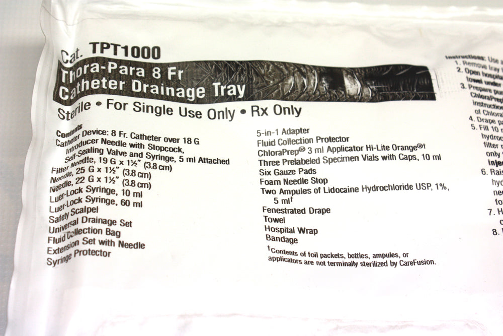 
                  
                    CareFusion Thora-Para 8 Fr Catheter Drainage Tray
                  
                