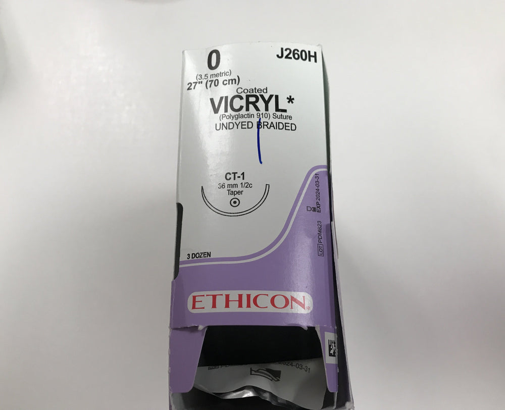
                  
                    Copy of Ethicon Coated Vicryl (Undyed Braided) Sutures 3/0
                  
                