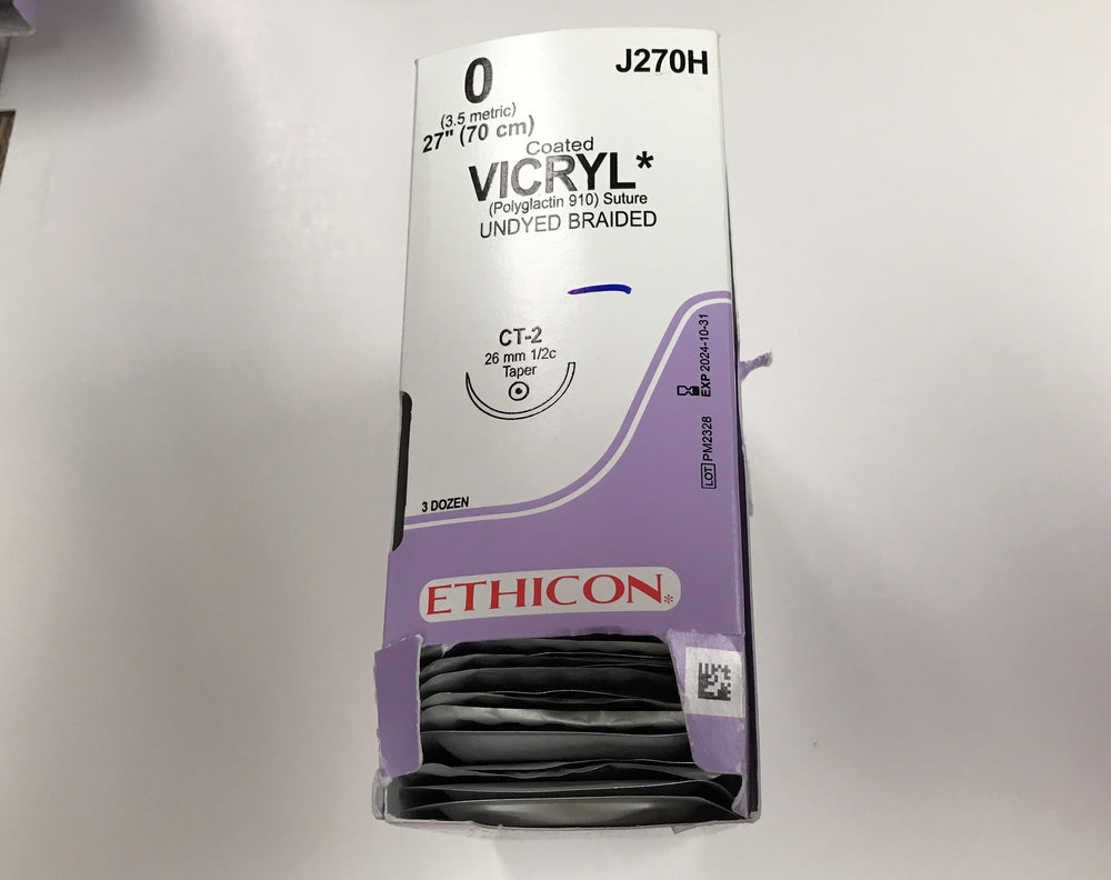 
                  
                    Copy of Ethicon Coated Vicryl (Undyed Braided) Sutures 3/0
                  
                
