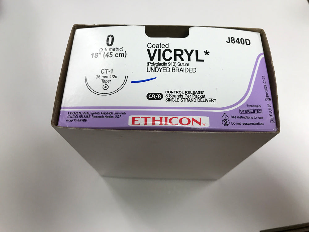 
                  
                    Ethicon Coated Vicryl (Undyed Braided) Sutures 2/0
                  
                