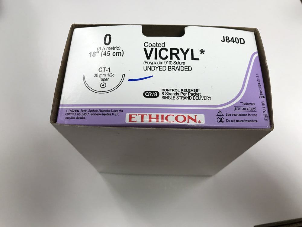 
                  
                    Copy of Ethicon Coated Vicryl (Undyed Braided) Sutures 3/0
                  
                