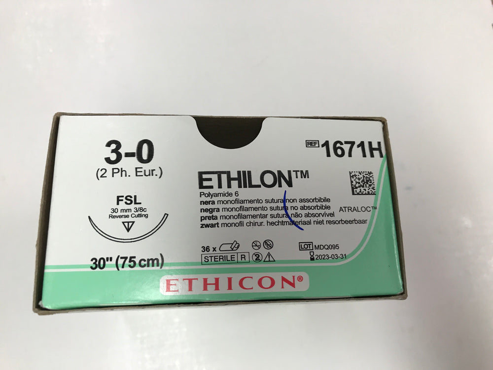 
                  
                    Ethicon Ethilon Black Monofilament Nylon Sutures
                  
                