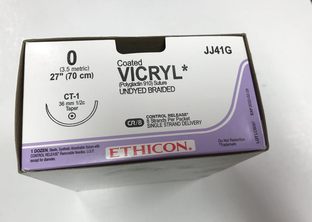 
                  
                    Copy of Ethicon Coated Vicryl (Undyed Braided) Sutures 3/0
                  
                