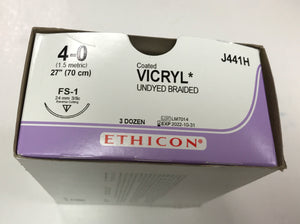
                  
                    Ethicon Coated Vicryl (Undyed Braided) Sutures 2/0
                  
                