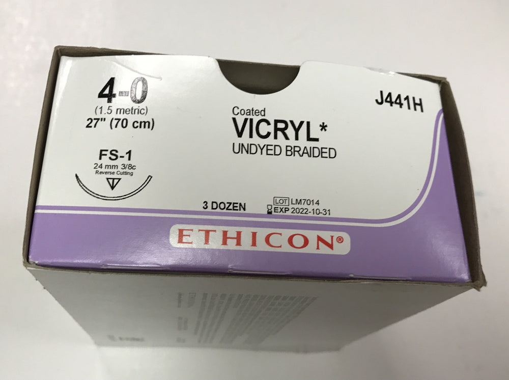 
                  
                    Copy of Ethicon Coated Vicryl (Undyed Braided) Sutures 3/0
                  
                