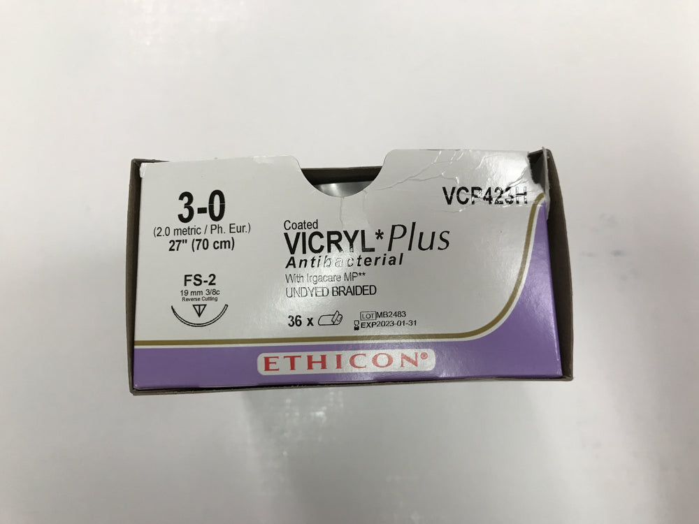 
                  
                    Copy of Ethicon Coated Vicryl (Undyed Braided) Sutures 3/0
                  
                