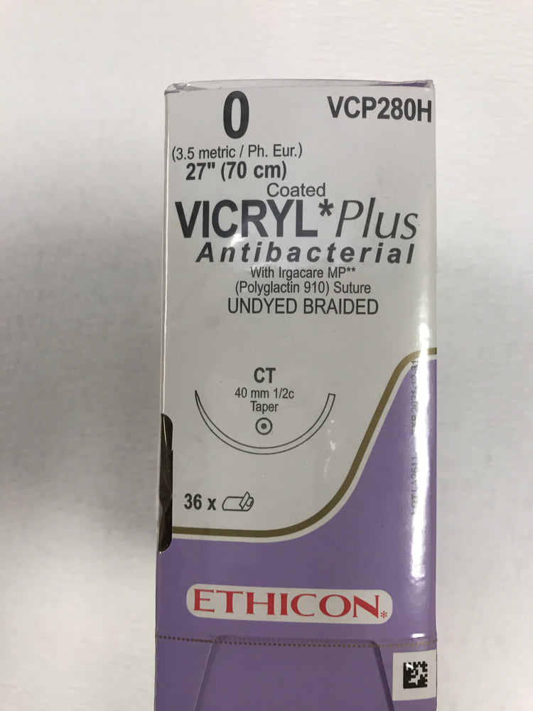 
                  
                    Copy of Ethicon Coated Vicryl (Undyed Braided) Sutures 3/0
                  
                