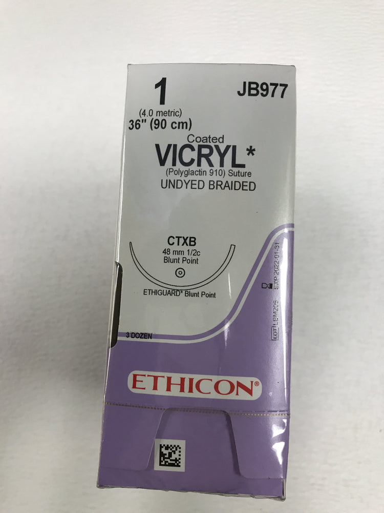 
                  
                    Copy of Ethicon Coated Vicryl (Undyed Braided) Sutures 3/0
                  
                