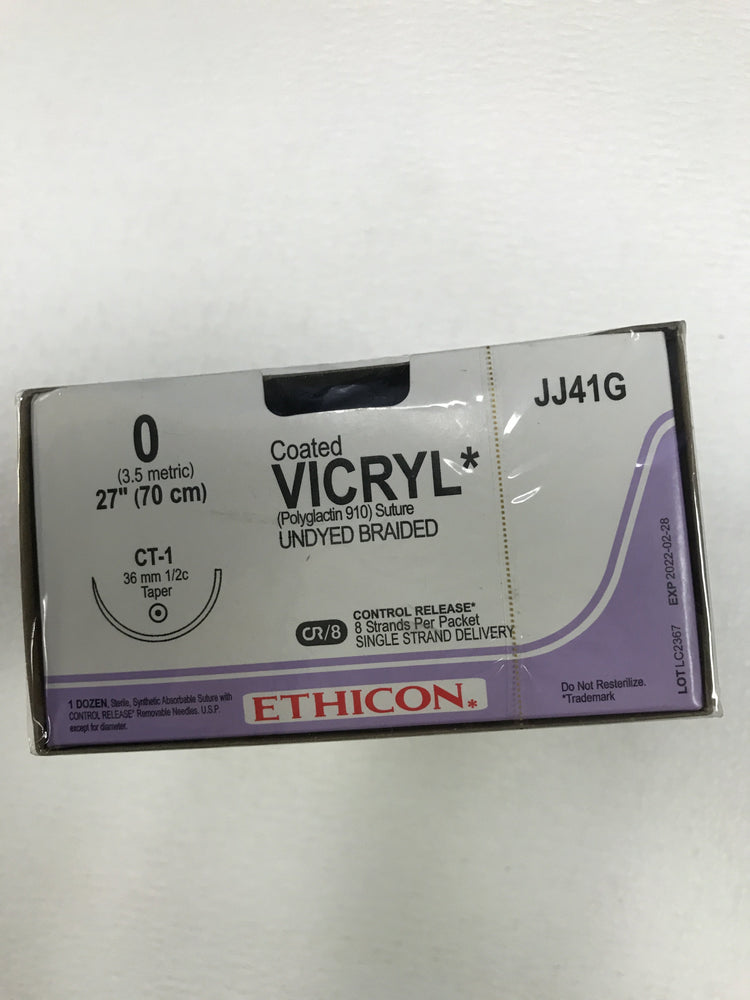 
                  
                    Copy of Ethicon Coated Vicryl (Undyed Braided) Sutures 3/0
                  
                