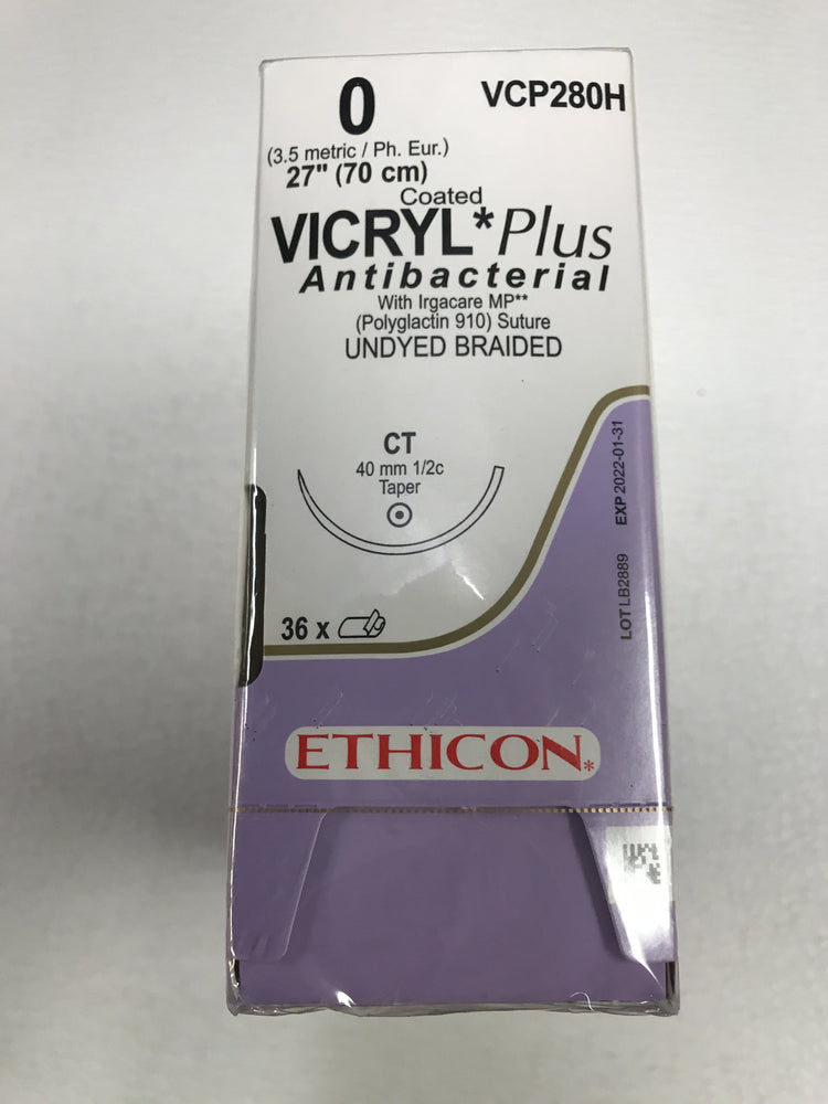 
                  
                    Copy of Ethicon Coated Vicryl (Undyed Braided) Sutures 3/0
                  
                