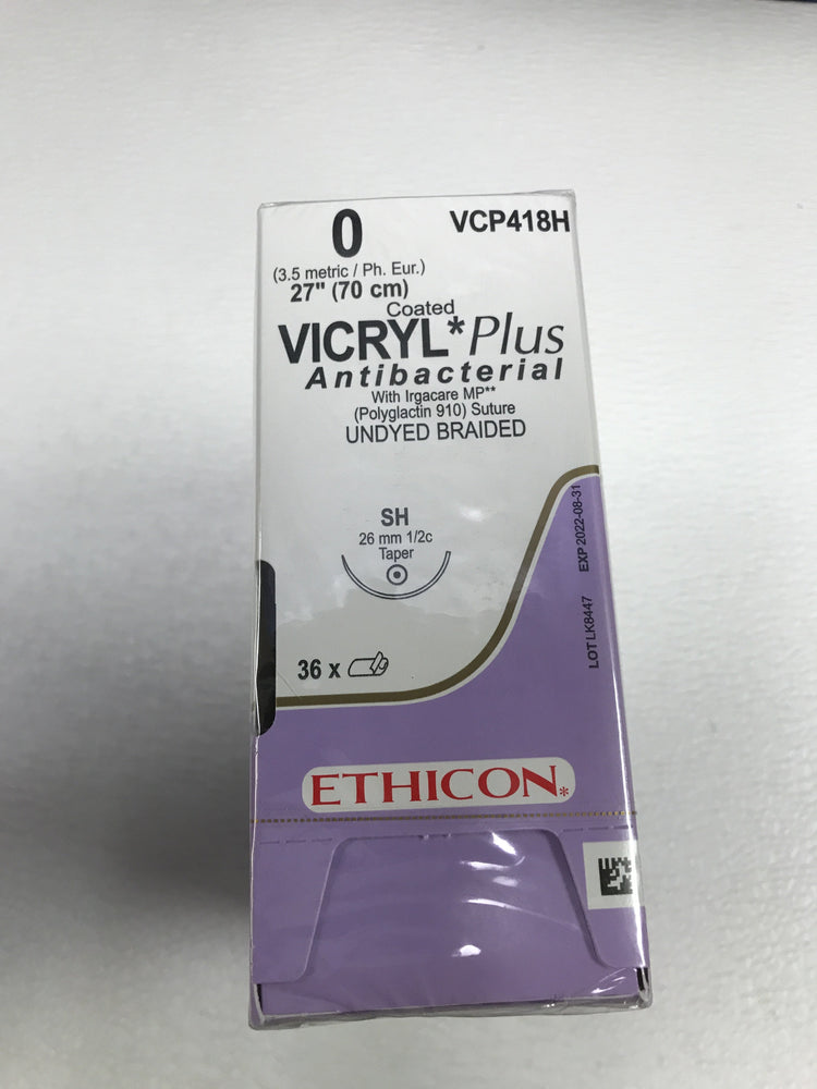 
                  
                    Copy of Ethicon Coated Vicryl (Undyed Braided) Sutures 3/0
                  
                