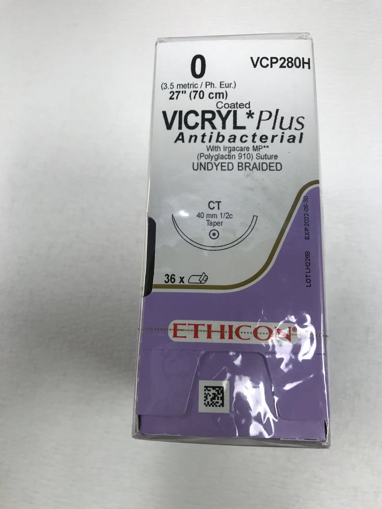 
                  
                    Copy of Ethicon Coated Vicryl (Undyed Braided) Sutures 3/0
                  
                