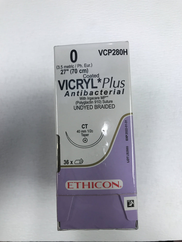 
                  
                    Copy of Ethicon Coated Vicryl (Undyed Braided) Sutures 3/0
                  
                