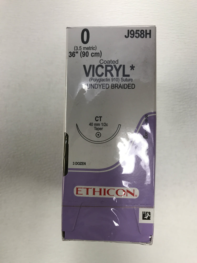 
                  
                    Copy of Ethicon Coated Vicryl (Undyed Braided) Sutures 3/0
                  
                