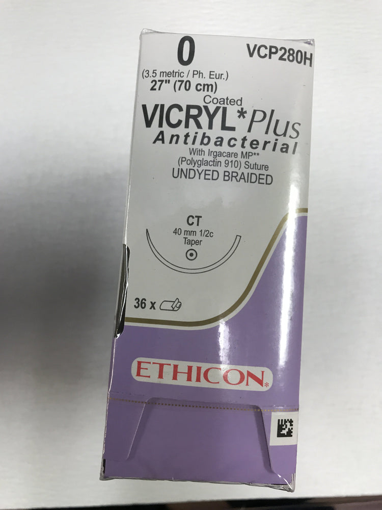 
                  
                    Copy of Ethicon Coated Vicryl (Undyed Braided) Sutures 3/0
                  
                