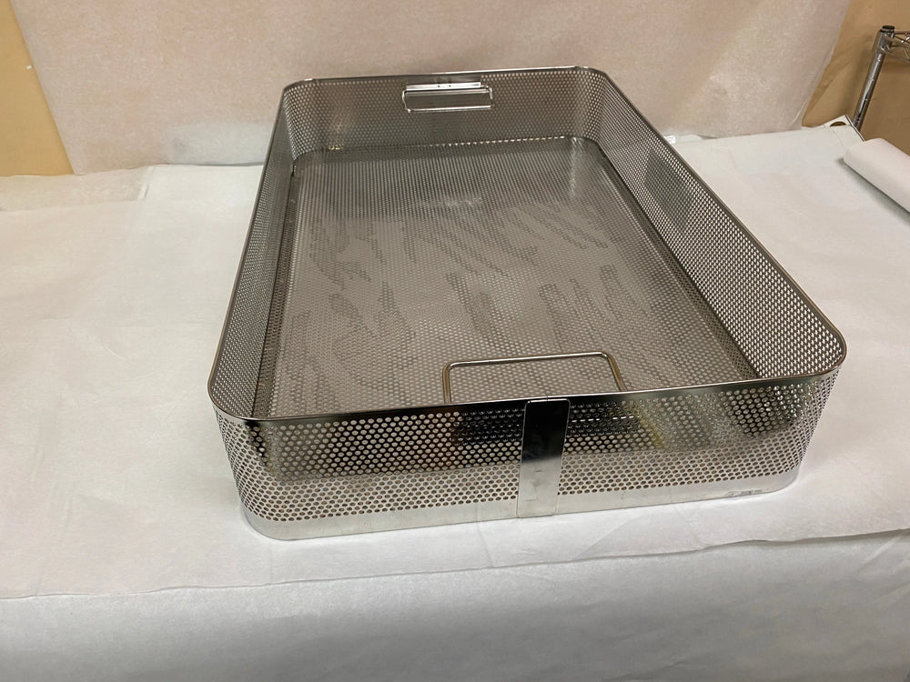 
                  
                    Large Metal Sterilization Tray with Handles 23x15 | KMCE-210
                  
                