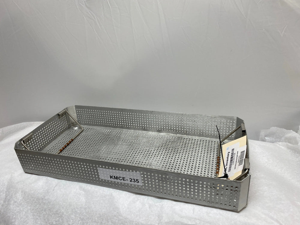 
                  
                    Large 21" L x 10" W x 3" H Metal Sterilization Tray with Handles | KMCE-235
                  
                