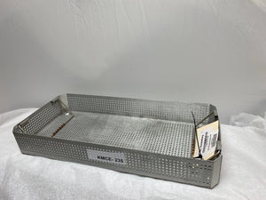 
                  
                    Large 21" L x 10" W x 3" H Metal Sterilization Tray with Handles | KMCE-235
                  
                