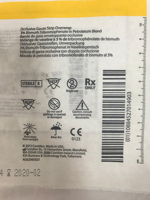 
                  
                    Covidien Xeroform Occlusive Gauze Strip Overwrap
                  
                