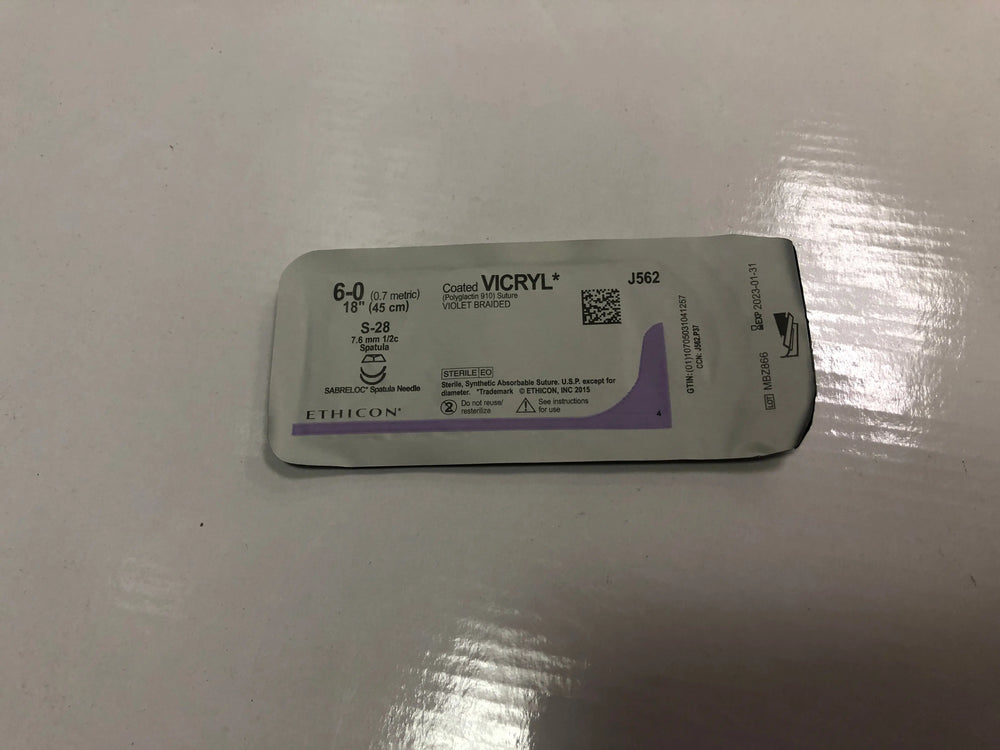 
                  
                    Ethicon Coated Vicryl Sutures, Violet Braided
                  
                