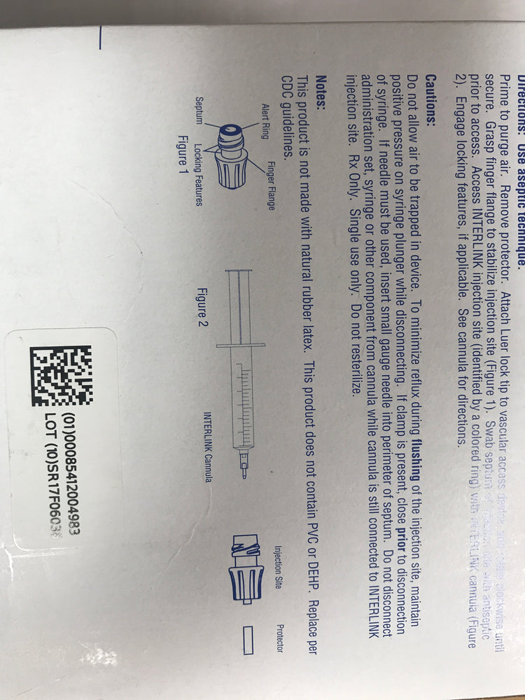 
                  
                    Baxter Interlink Injection Site Box
                  
                