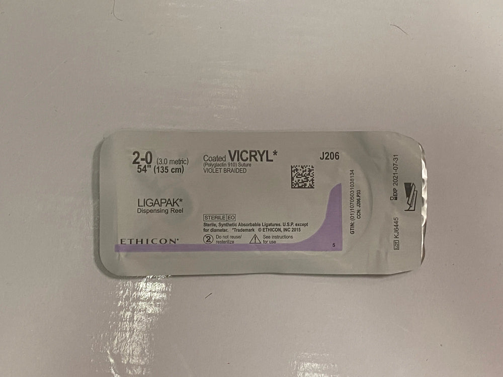 
                  
                    Ethicon Coated Vicryl Sutures, Violet Braided
                  
                