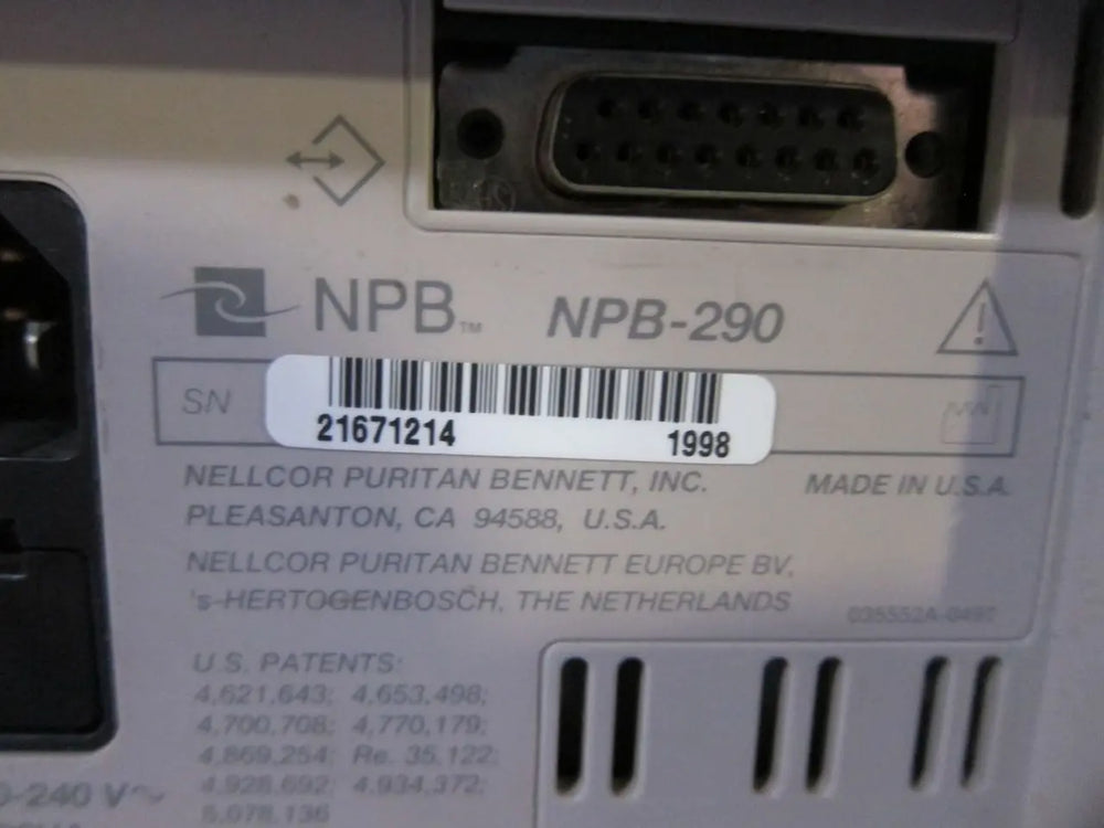 
                  
                    Nellcor Puritan Bennett NPB-290 Pulse Oximeter
                  
                