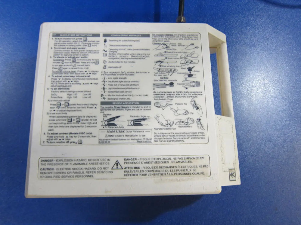 
                  
                    Novametrix 515B Pulse Oximeter
                  
                
