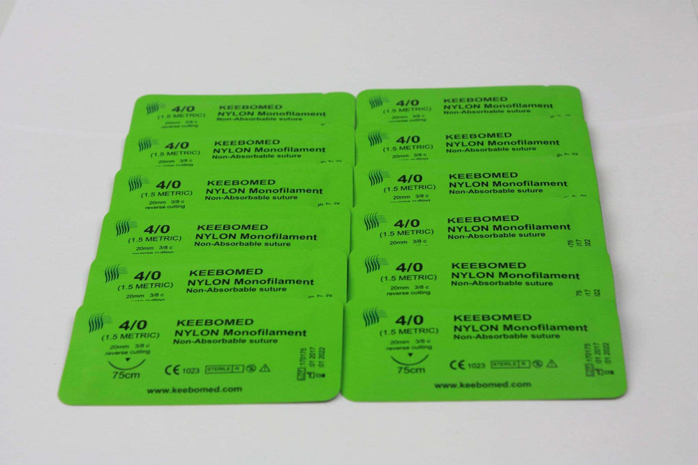 
                  
                    Bulk Quantity 10 Boxes - Surgical Sutures Nylon Monofilament | KeeboMed
                  
                