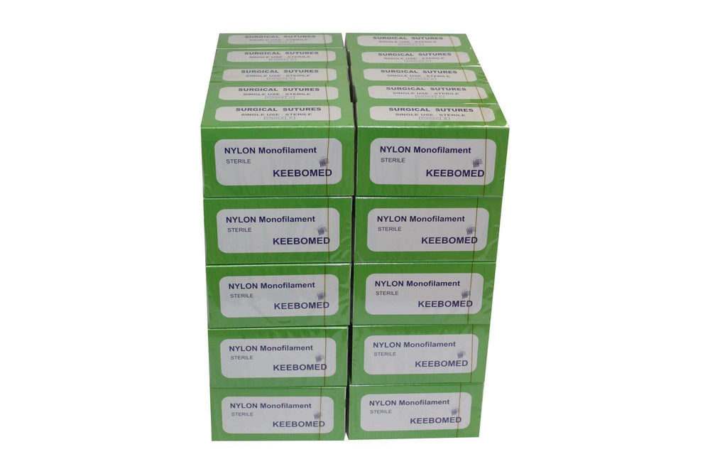 Lot of 50 Boxes - Surgical Sutures Nylon Monofilament | KeeboMed