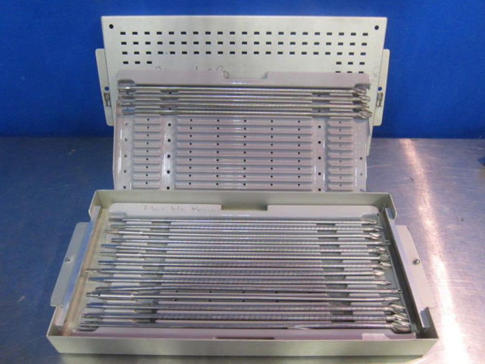 OSTEO RICHARDS MULTISYSTEMS Various Femoral Flexible Reamers In Tray