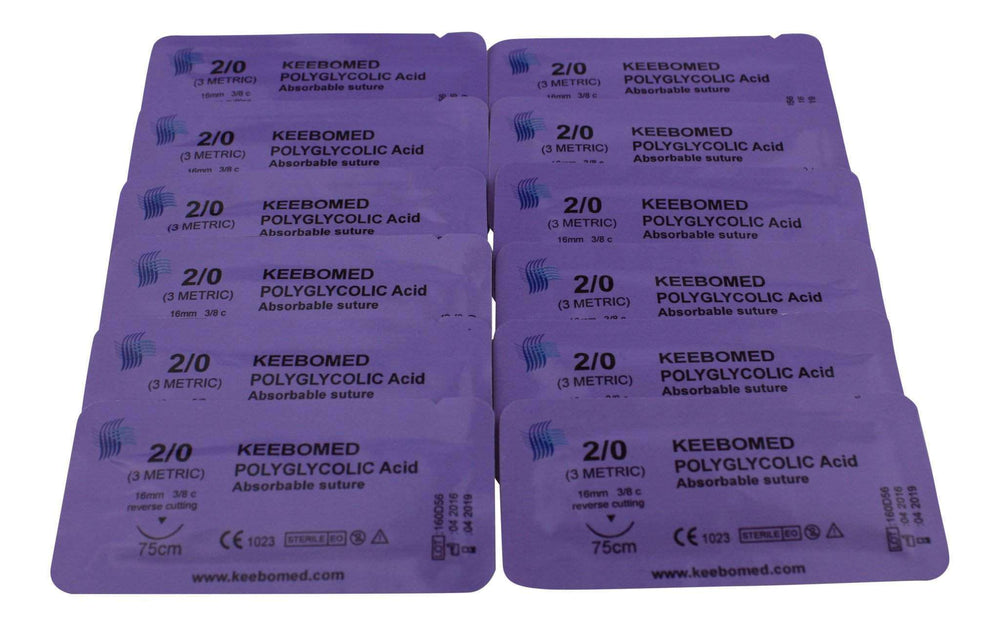 
                  
                    Surgical Suture PGA Polyglycolic Acid Lot of 10 Boxes | KeeboMed
                  
                