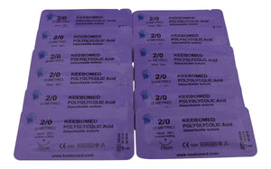 Surgical Suture PGA Polyglycolic Acid Lot of 10 Boxes | KeeboMed