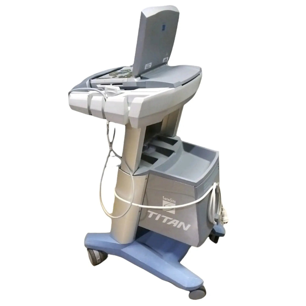 
                  
                    SonoSite Titan Portable Ultrasound Machine with 1 Probe (L38) and Trolley Cart | KeeboMed Used Ultrasound Machines For Sale 
                  
                