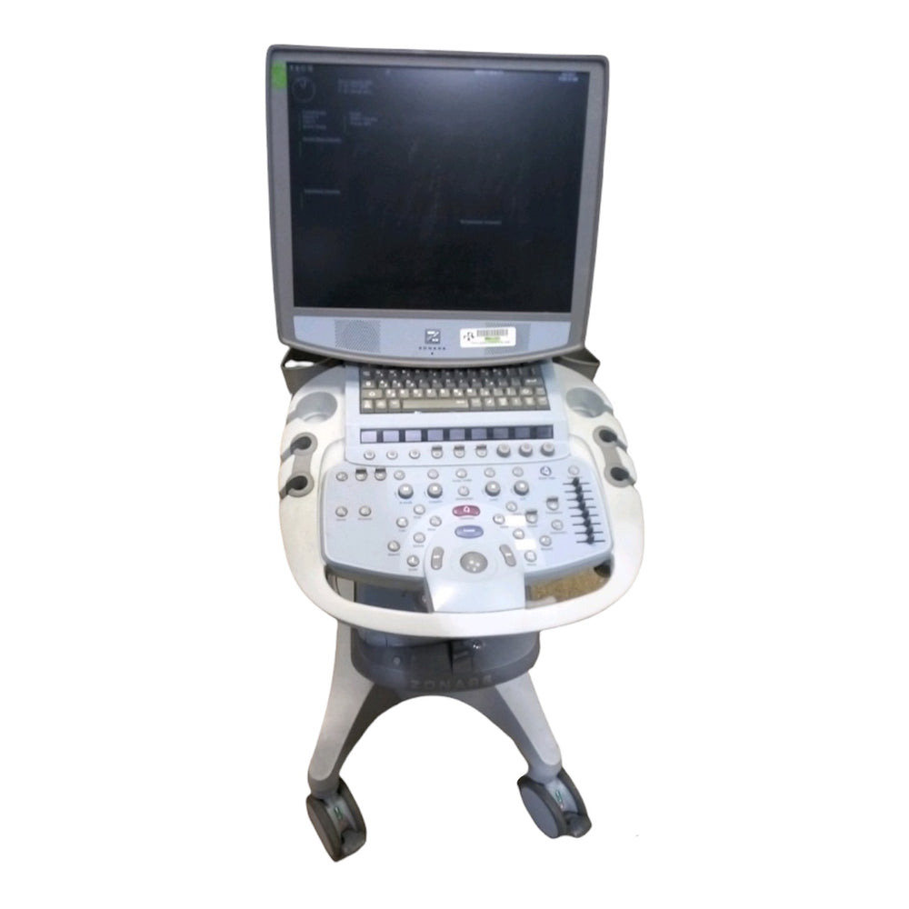 
                  
                    Zonare Z One Portable Ultrasound Machine Used With Trolley | KeeboMed
                  
                