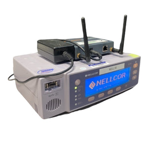 
                  
                    Nellcor N-595 OxiMax Pulse Oximeter With Serial To Ethernet Device Server | KeeboMed
                  
                