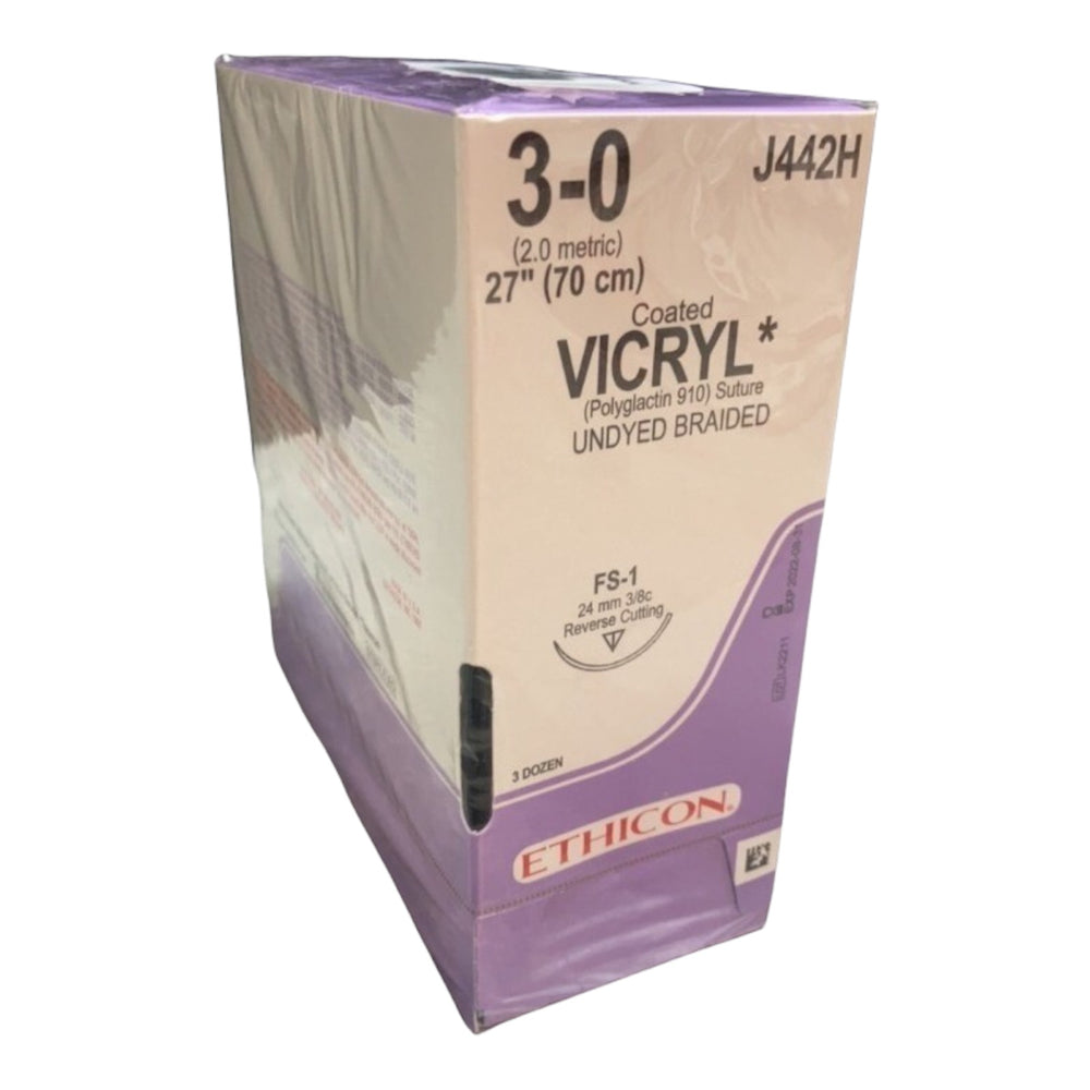 Ethicon 3-0 Coated Vicryl Suture Ref. J442H | KeeboMed