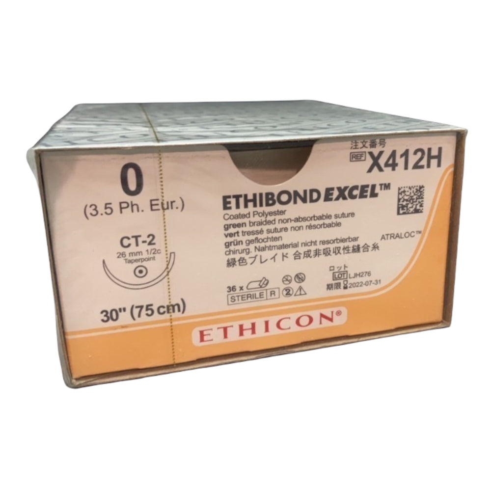 
                  
                    Ethicon Ethibond Excel Coated Polyester Green Braided Size 0 X412H | KeeboMed
                  
                