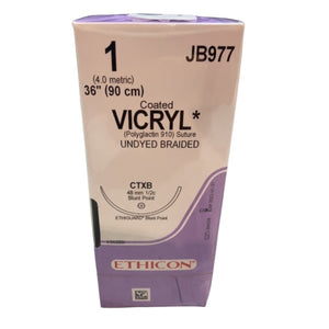 
                  
                    Ethicon JB977 Coated Vicryl Polyglactin 910 Sutures Size 1 | KeeboMed
                  
                