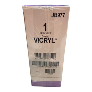 
                  
                    Ethicon JB977 Coated Vicryl Polyglactin 910 Sutures Size 1 | KeeboMed
                  
                