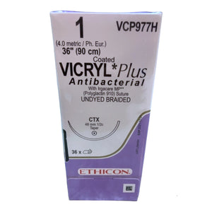 
                  
                    Ethicon VCP977H 1 Coated Vicryl Plus Antibacterial Sutures | KeeboMed
                  
                