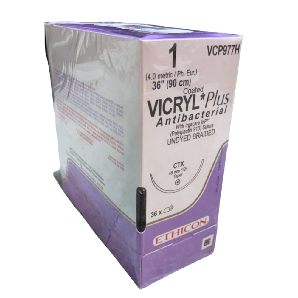 Ethicon VCP977H 1 Coated Vicryl Plus Antibacterial Sutures | KeeboMed