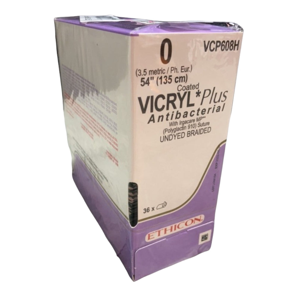 Ethicon 0 Undyed Braided Polyglactin 910 Suture VCP608H | KeeboMed