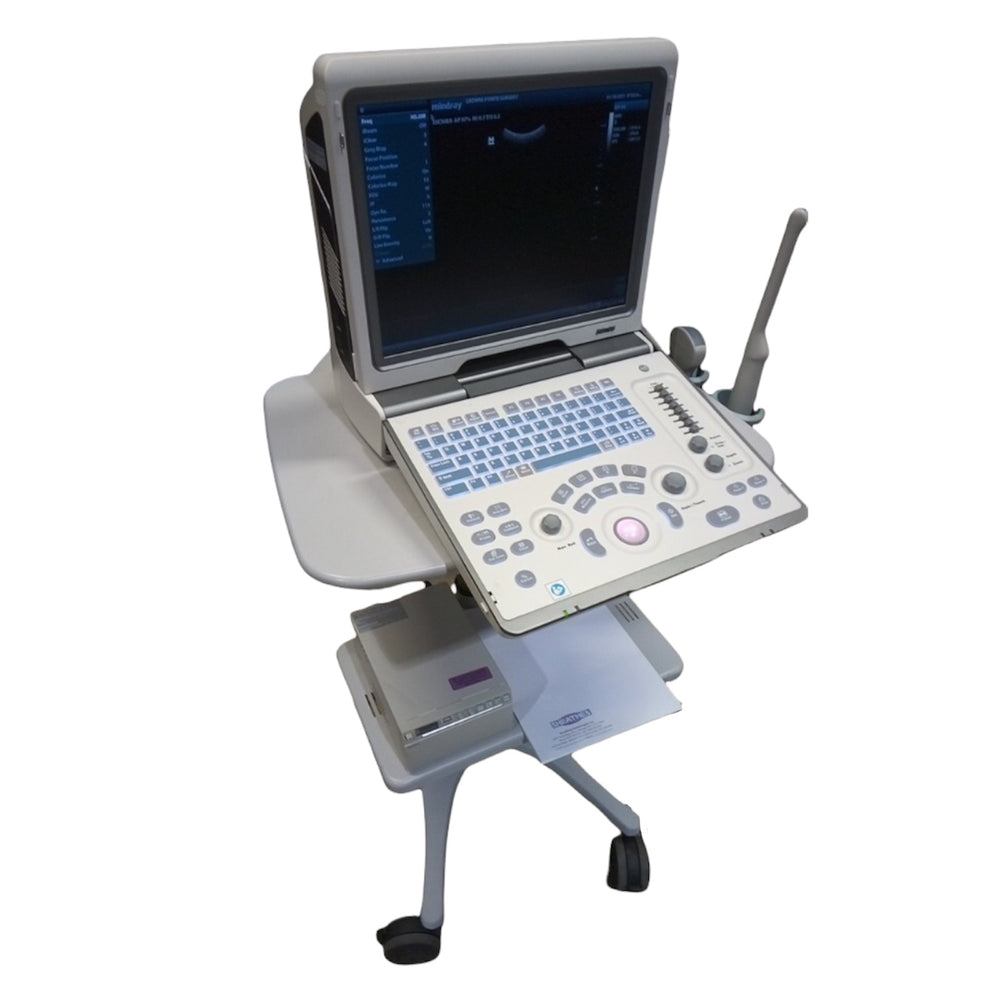 Used Mindray DP-50 Ultrasound with 2 Probes And Trolley Cart for Sale | KeeboMed Used Medical Equipment