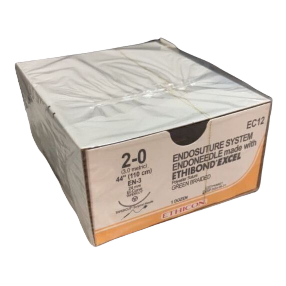 Ethicon 2-0 Endosuture System Polyester Green Braided EC12 | KeeboMed