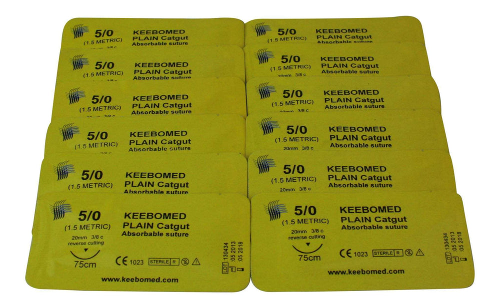 
                  
                    Plain Catgut Surgical Sutures - Lot of 50 | KeeboMed
                  
                