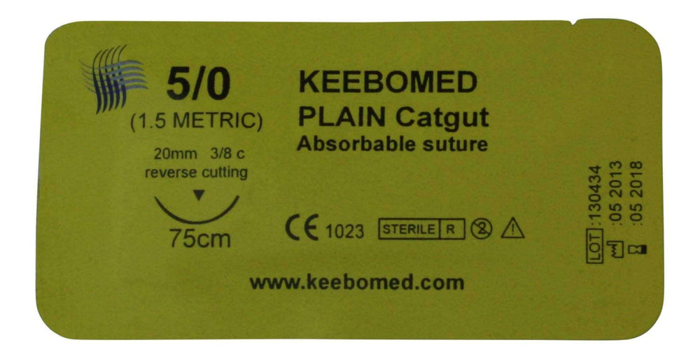 
                  
                    Plain Catgut Surgical Sutures - Lot of 50 | KeeboMed
                  
                