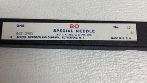 
                  
                    BD Special Needle 6" No. 17
                  
                